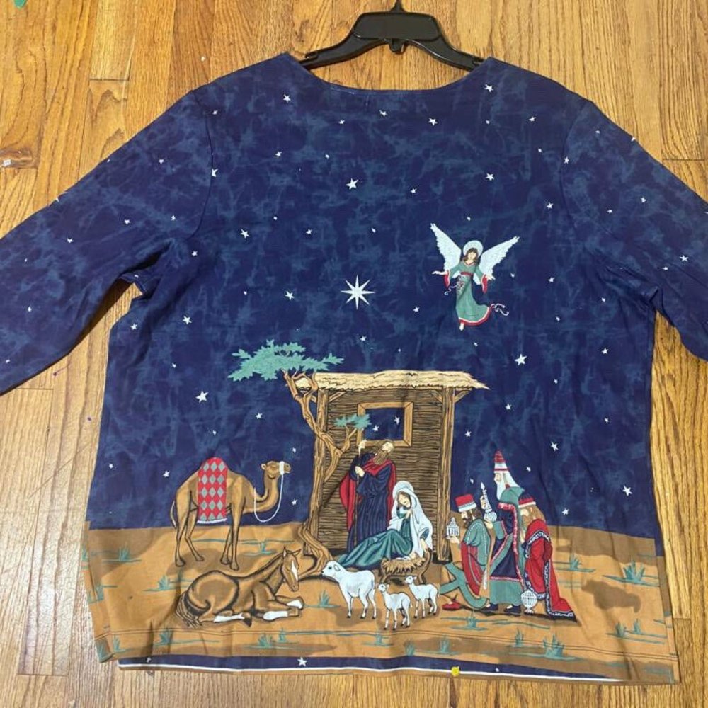 Ladies Plus Size Christmas Blouse SIZE: 3X